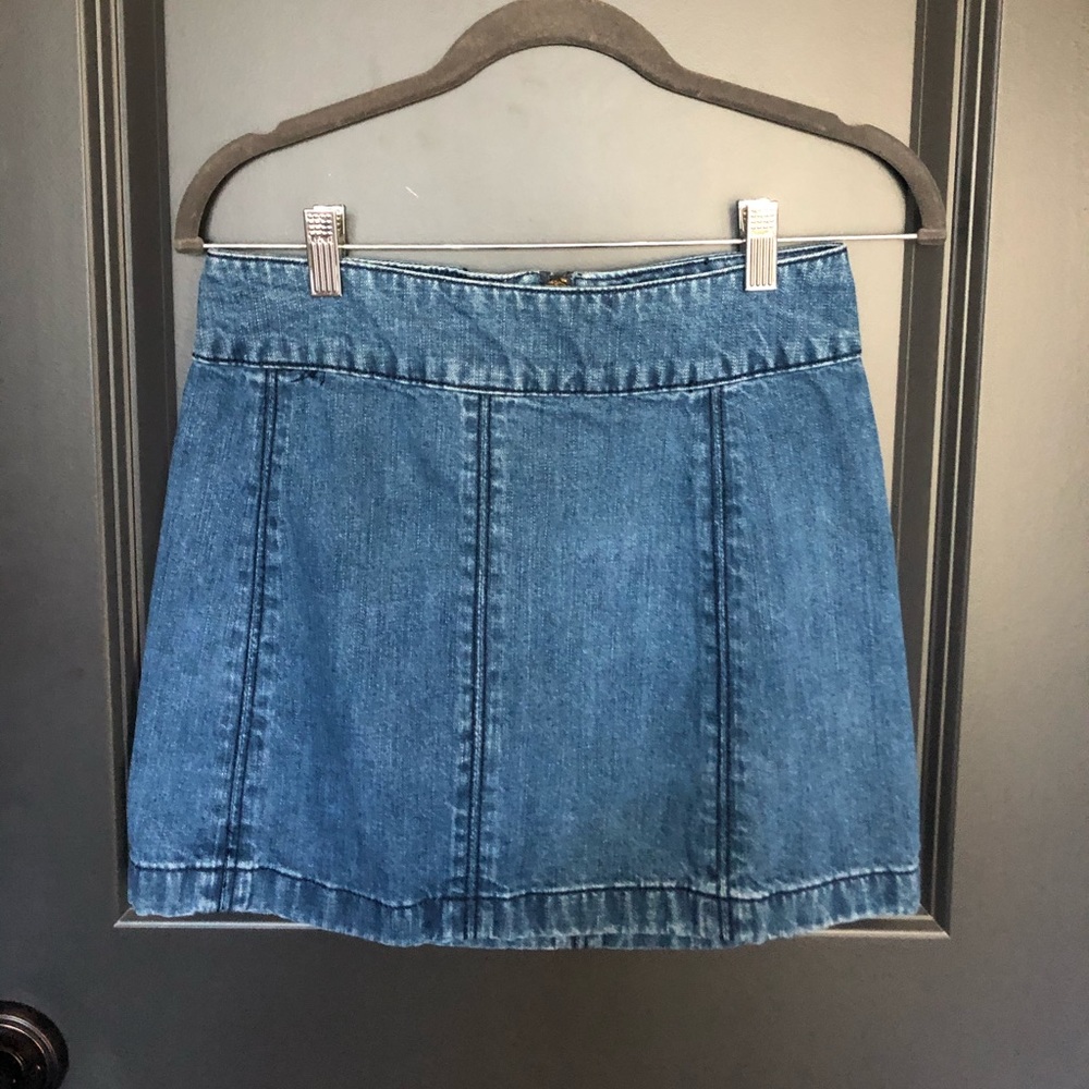 Free People Jean Mini Skirt